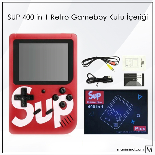 Sup 400 In 1 Retro Gameboy 3 Kutu içeriği
